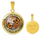 AG1308027 My Mind Still Talks To You Orange Monarch Butterflies Tree Of Life Luxury Necklace with Back Engraving