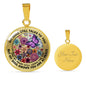 AG2208042 My Mind Still Talks To You Purple Butterflies Flower Luxury Necklace with Back Engraving