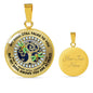 JL2407096 My Mind Still Talks To You Golden Dragonflies And Silver Tree Of Life With Galaxy Luxury Necklace with Back Engraving