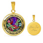 AG2608057 My Mind Still Talks To You Dragonflies Flower Luxury Necklace with Back Engraving