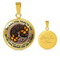 AG1508015 My Mind Still Talks To You Orange Monarch Butterflies Tree Of Life Luxury Necklace with Back Engraving