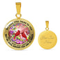 AG2408048 My Mind Still Talks To You Red Cardinals Flower Luxury Necklace with Back Engraving
