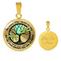 AG0608122 My Mind Still Talks To You Golden Dragonflies Black Moon Tree Of Life Luxury Necklace with Back Engraving