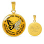 DAI06 Butterfly Daisy Flowers NE01 My Mind Still Talks To You Luxury Necklace with Back Engraving