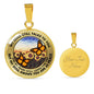 AG2508017 My Mind Still Talks To You Orange Monarch Butterflies Flower Luxury Necklace with Back Engraving