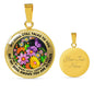 AG2908025 My Mind Still Talks To You Purple Butterflies Flower Luxury Necklace with Back Engraving