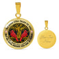 AG2008043 My Mind Still Talks To You Red Cardinals Gold Tree Of Life Luxury Necklace with Back Engraving