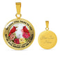 AG2208057 My Mind Still Talks To You Red Cardinals Flower Luxury Necklace with Back Engraving