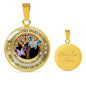 My Mind Still Talks To You Turquoise And Purple Butterflies Wood Tree Of Life SP1909027 Luxury Necklace with Back Engraving