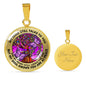 AG2208033 My Mind Still Talks To You Purple Butterflies Tree Of Life Luxury Necklace with Back Engraving