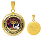 TM0105 My Mind Still Talks To You Dove with Pink Butterflies Tree Of Life Luxury Necklace with Back Engraving