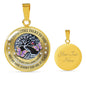 My Mind Still Talks To You Purple Butterflies Tree Of Life SP1909001 Luxury Necklace with Back Engraving