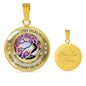 My Mind Still Talks To You Purple Butterflies Moon Tree Of Life SP2209002 Luxury Necklace with Back Engraving