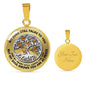 B0706037 My Mind Still Talks To You Six Orange Butterflies And Metal Tree Of Life Luxury Necklace with Back Engraving