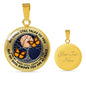 AG0608074 My Mind Still Talks To You Orange Monarch Butterflies Silver Moon Tree Of Life And Galaxy Luxury Necklace with Back Engraving