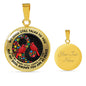 AG2408051 My Mind Still Talks To You Red Cardinals Yin Yang Flower Luxury Necklace with Back Engraving