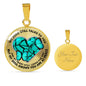 SP0109003 Mind Still Talks To You Turquoise Butterflies Broken Heart Luxury Necklace with Back Engraving