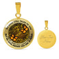 AG2208023 My Mind Still Talks To You Orange Monarch Butterflies Gold Tree Of Life Luxury Necklace with Back Engraving
