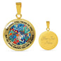 AG2408075 My Mind Still Talks To You Hummingbirds Flower Luxury Necklace with Back Engraving