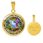 AG2208040 My Mind Still Talks To You Purple Butterflies Flower Luxury Necklace with Back Engraving