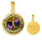 AG0608051 My Mind Still Talks To You Purple Butterflies Gold Celtic Knot Tree Of Life Luxury Necklace with Back Engraving