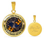 AG2008016 My Mind Still Talks To You Orange Monarch Butterflies Tree Of Life Luxury Necklace with Back Engraving