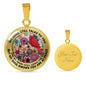 AG2208058 My Mind Still Talks To You Red Cardinals Flower Luxury Necklace with Back Engraving