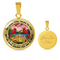 AG2508044 My Mind Still Talks To You Red Cardinals Flower Luxury Necklace with Back Engraving