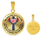 JL2007004 My Mind Still Talks To You Red Cardinals Rose Cross And Galaxy Luxury Necklace with Back Engraving