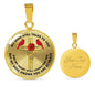 JL2107005 My Mind Still Talks To You Red Cardinals Rose Double Cross Luxury Necklace with Back Engraving