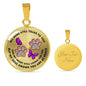JL1507021 My Mind Purple Butterflies Rose Gold Paw Luxury Necklace with Back Engraving