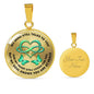 KT0060 My Mind Still Talks To You Green Butterflies Heart Love Infinity Luxury Necklace with Back Engraving