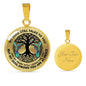 AG0608137 My Mind Still Talks To You Hummingbirds Black Celtic Knot Tree Of Life Luxury Necklace with Back Engraving