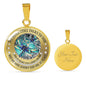 My Mind Still Talks To You Blue Dragonflies Tree Of Life SP2209017 Luxury Necklace with Back Engraving