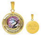 My Mind Still Talks To You Purple Butterflies Moon Tree Of Life SP2209001 Luxury Necklace with Back Engraving