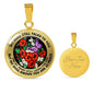 AG2908028 My Mind Still Talks To You Purple Butterflies Flower Luxury Necklace with Back Engraving