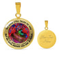 AG2608043 My Mind Still Talks To You Red Cardinals Flower Luxury Necklace with Back Engraving