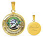 My Mind Still Talks To You Green Hummignbirds Moon Tree Of Life SP2209020 Luxury Necklace with Back Engraving