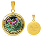AG2408056 My Mind Still Talks To You Dragonflies Flower Luxury Necklace with Back Engraving