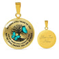 My Mind Still Talks To You Turquoise Butterflies Tree Of Life 020520VTC20 Luxury Necklace with Back Engraving
