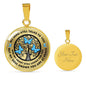 My Mind Still Talks To You Blue Butterflies Black Tree Of Life Luxury Necklace with Back Engraving