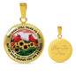 AG2508049 My Mind Still Talks To You Red Cardinals Flower Luxury Necklace with Back Engraving