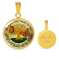 B0706031 My Mind Still Talks To You Orange Butterflies Tree Of Life And Land Color Luxury Necklace with Back Engraving