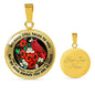 AG2908063 My Mind Still Talks To You Red Cardinals Flower Luxury Necklace with Back Engraving