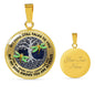 AG0608107 My Mind Still Talks To You Golden Dragonflies Silver Celtic Knot Tree Of Life Luxury Necklace with Back Engraving