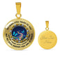 JL1407006 My Mind Still Talks To You Turquoise Butterflies Stairway To Heaven And Gold Wings Luxury Necklace with Back Engraving