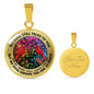 AG2408045 My Mind Still Talks To You Red Cardinals Flower Luxury Necklace with Back Engraving