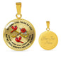 JL2107010 My Mind Still Talks To You Red Cardinals Rose Infinity Golden Luxury Necklace with Back Engraving