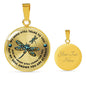 TMCN0077 Turquoise Dragonfly My Mind Still Talks To You Tree Of Life Luxury Necklace with Back Engraving
