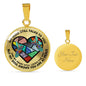 SP0109049 My Mind Still Talks To You Hummingbirds Broken Heart Luxury Necklace with Back Engraving